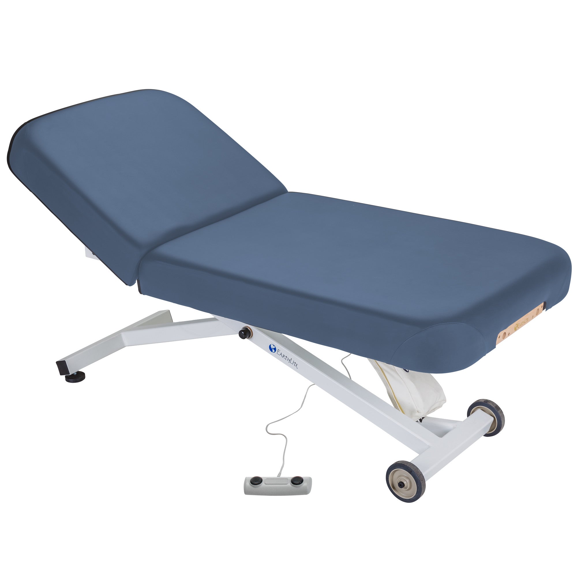 Se Earthlite Ellora Tilt - Mystic Blue | Blå / 76 cm / One Touch Rygjustering- Stationære brikse - Behandlerbriks - Hos BodyMindCompany hos BodyMindCompany.dk