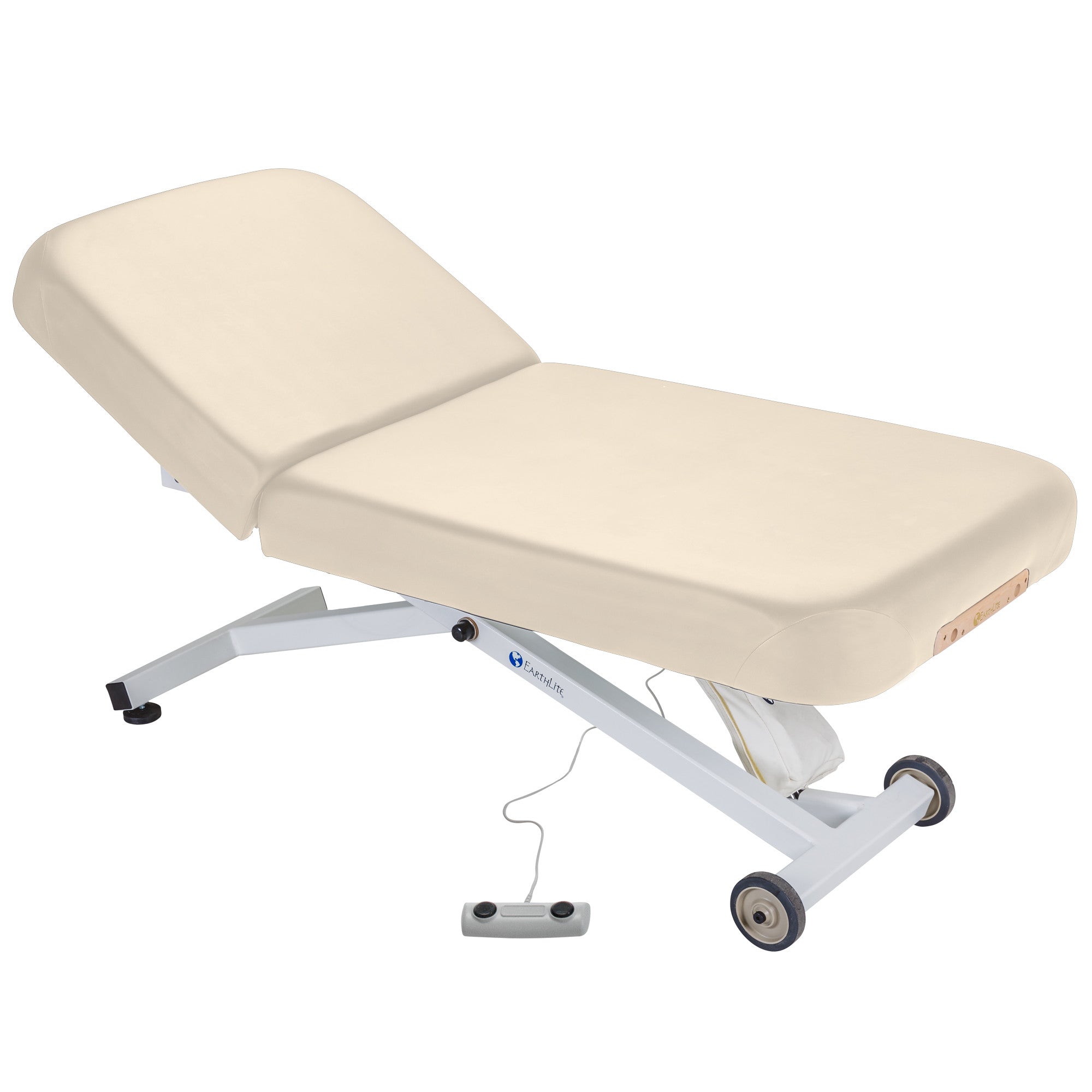 Se Earthlite Ellora Tilt - Vanilla | Cremehvid / 71 cm / Elektrisk Rygjustering- Stationære brikse - Behandlerbriks - Hos BodyMindCompany hos BodyMindCompany.dk