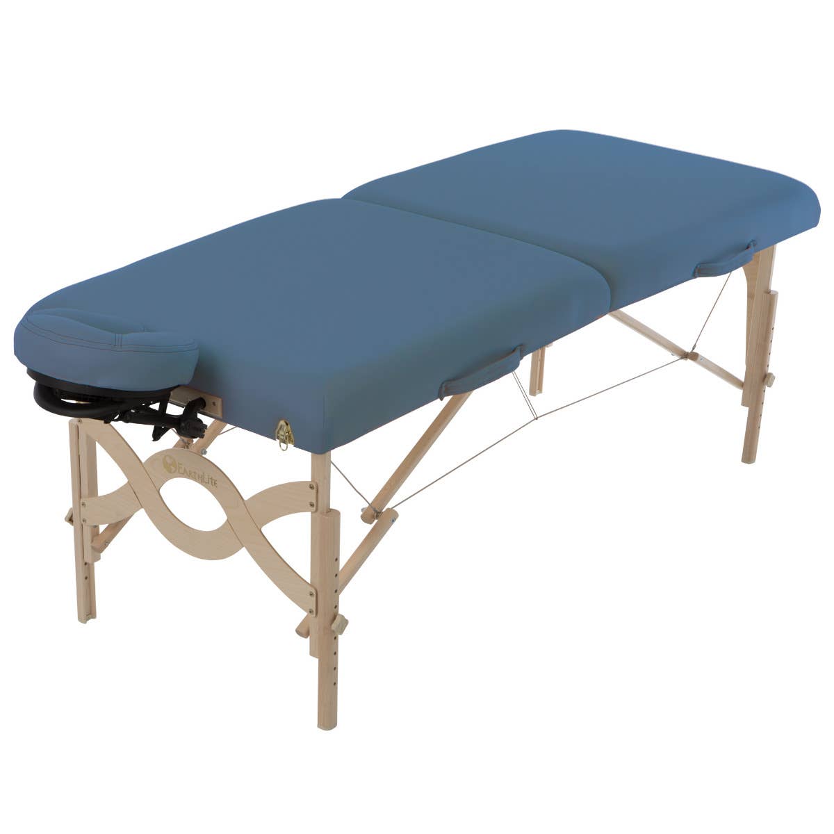 Se Earthlite Avalon XD Transportabel Massagebriks - Mystic Blue | Blå- Transportabel brikse - Sammenklappelig - Hos BodyMindCompany hos BodyMindCompany.dk