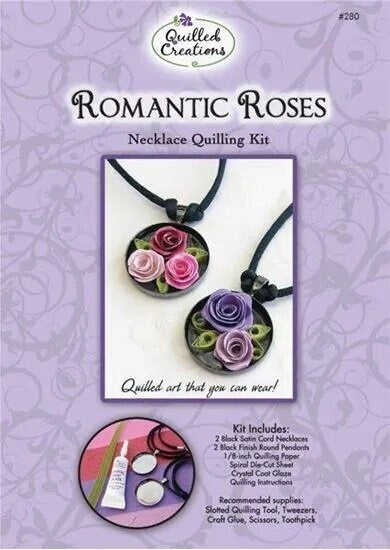 Spiral Roses Quilling Kit - Burgundy, Red, Purple
