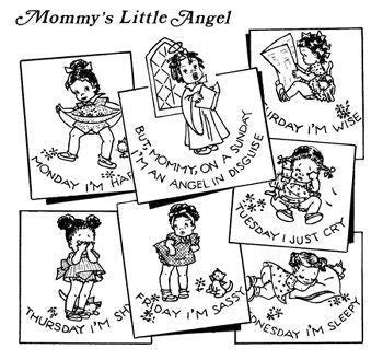 Aunt Martha's Hot Iron Transfers #3693, Little Angels