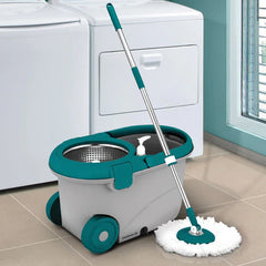 Trapeador Spin And Mop Giratorio Con Tina De 5 Lts