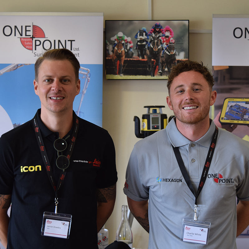 Charlie White of One Point Survey and Jamie Dowley of Leica Geosystems at the Innovation Day 2022