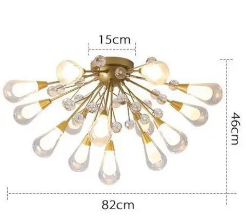 Nordic Dew Crystal Lamp Glass Ceiling Lamp