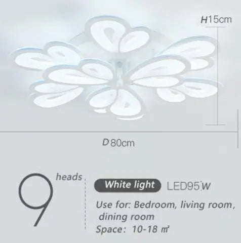 Modern Led Ceiling Light Butterfly Lamp Shape With Remote