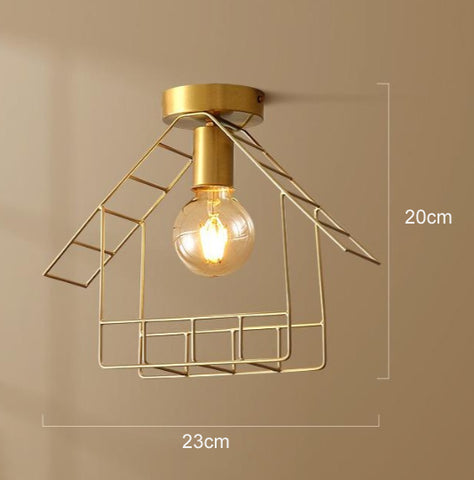 American All-copper Balcony Ceiling Lamp