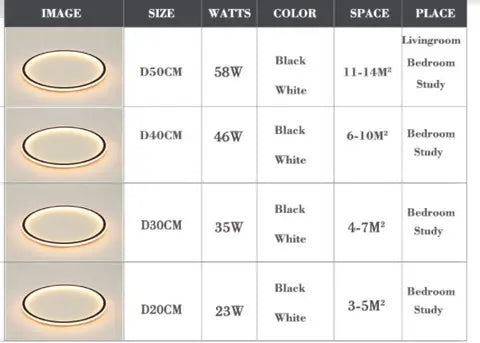 New modern black,white ultra-thin led ceiling light