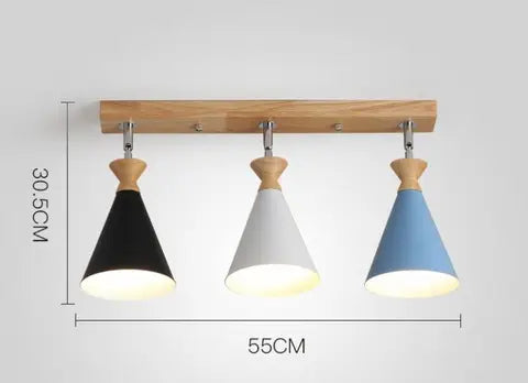 Nordic Creative Restaurant Three-head Strip Ceiling Lamp