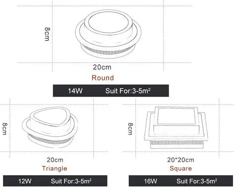 Acrylic Modern LED Ceiling Lights For Corridor Entrance