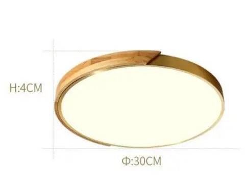 Northern Led Round Wood Copper Tricolour Light Ceiling Lamp