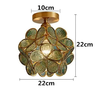 Tiffany Colorful Flower Glass Ceiling Lamp LED Modern Indoor