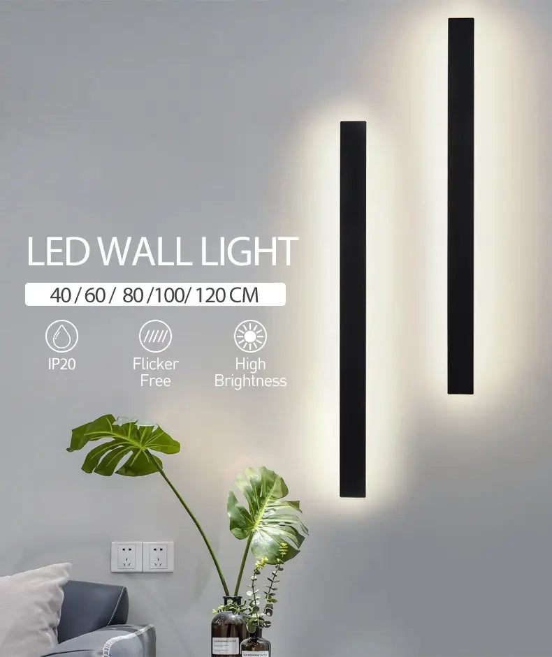 Led Modern Long Wall Lamp Indoor Wall Light Surface Mounted