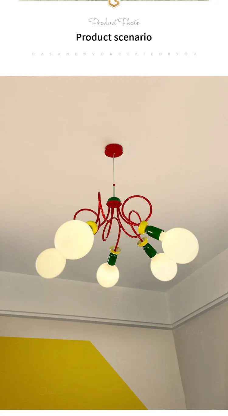Memphis Design Style LED Ceiling Chandeliers Lights Lamp For