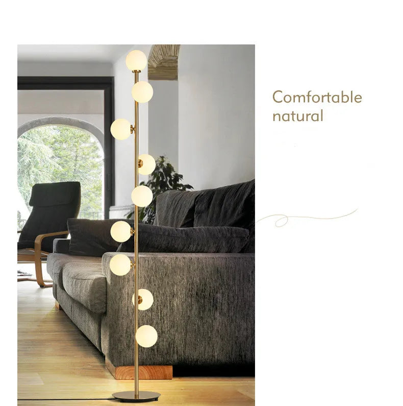 Modern Led Floor Lamp Glass Ball Gold Floor Lamps For Living