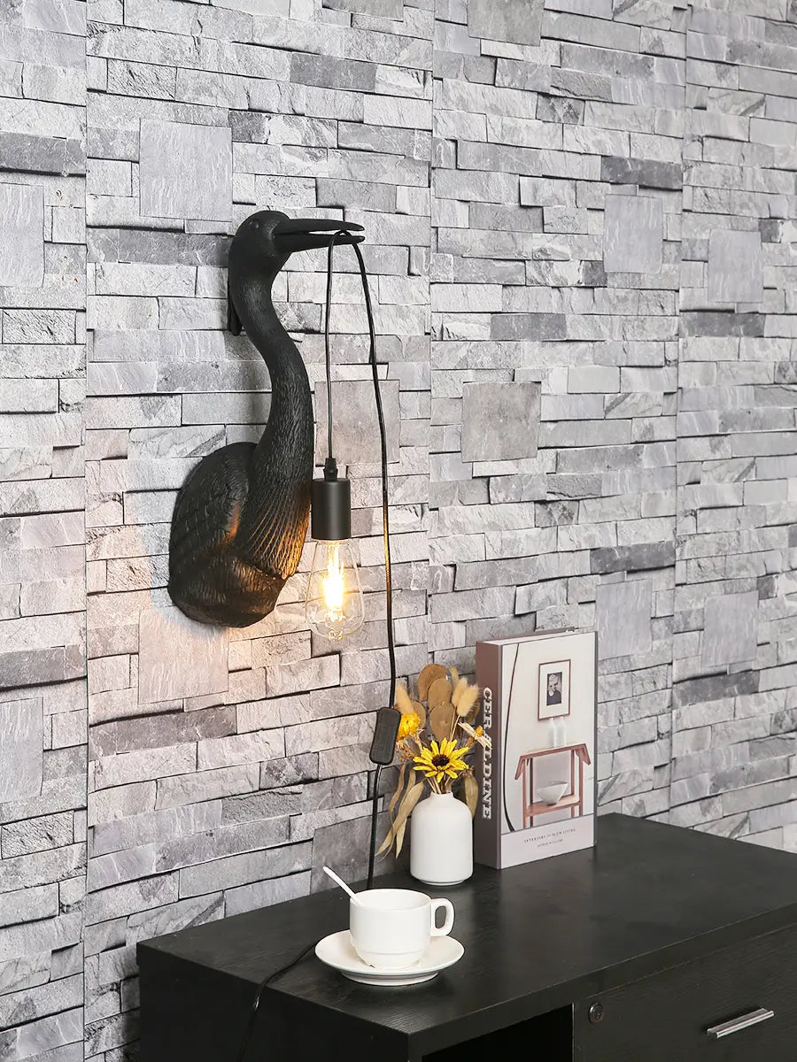 Postmodern Designer Crane Wall Lamps - Art Deco Resin Wall