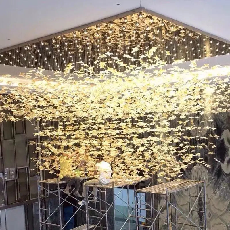 Large scale project crystal chandelier hotel chandelier