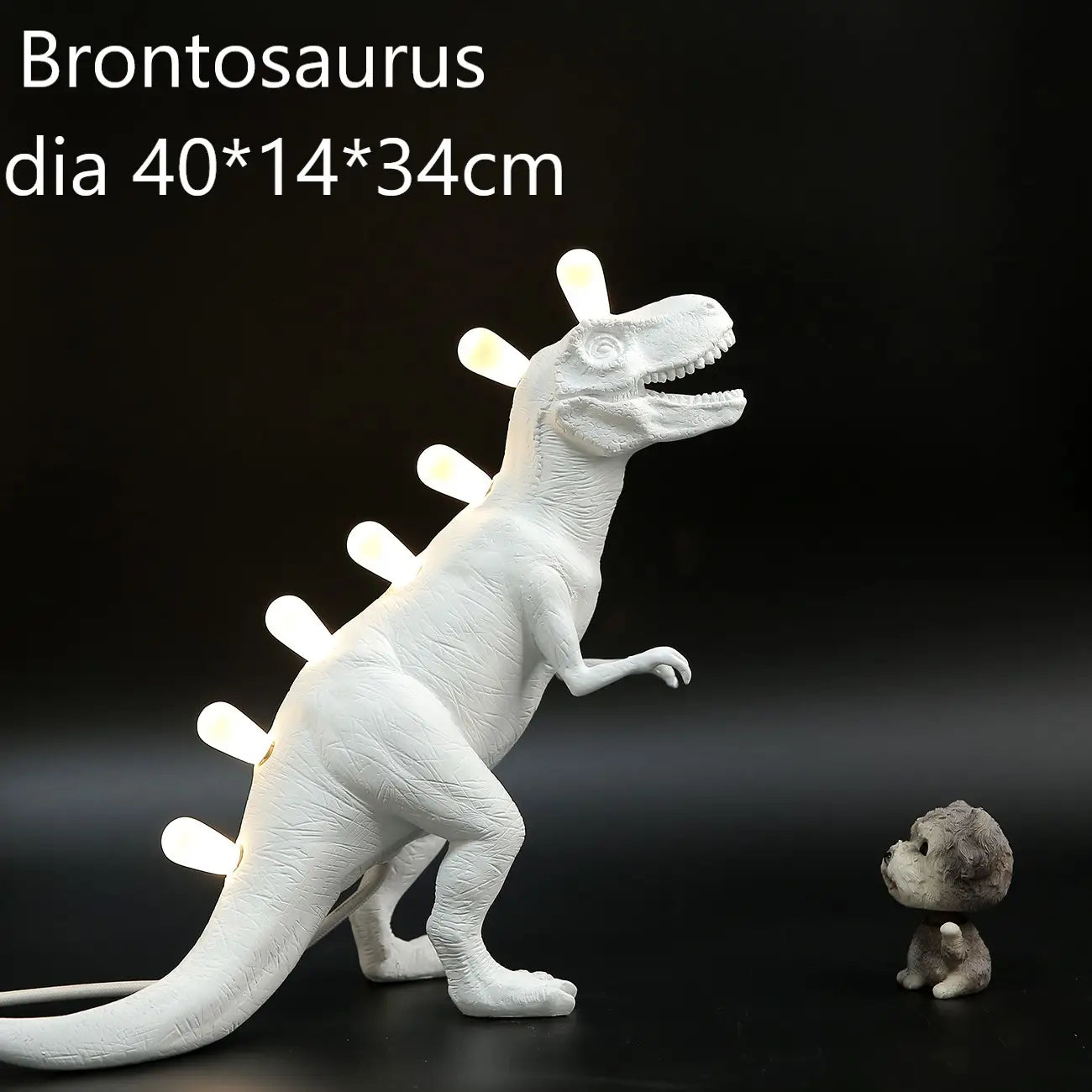 Jurassic Dinosaur Resin Table Lamps - Brontosaurus & T-Rex