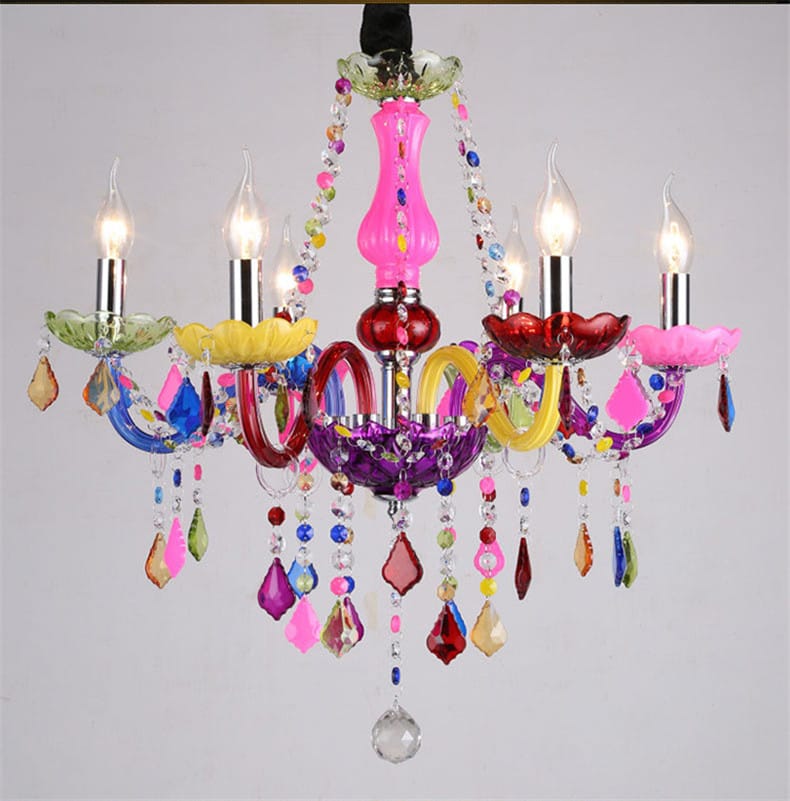 Elegant LED Glass Chandelier - Exquisite Ceiling-Mounted