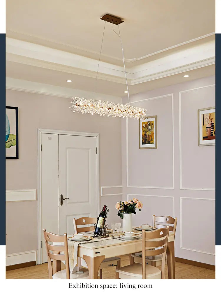 Luxurious Crystal Flower Ceiling Chandelier - LED Indoor