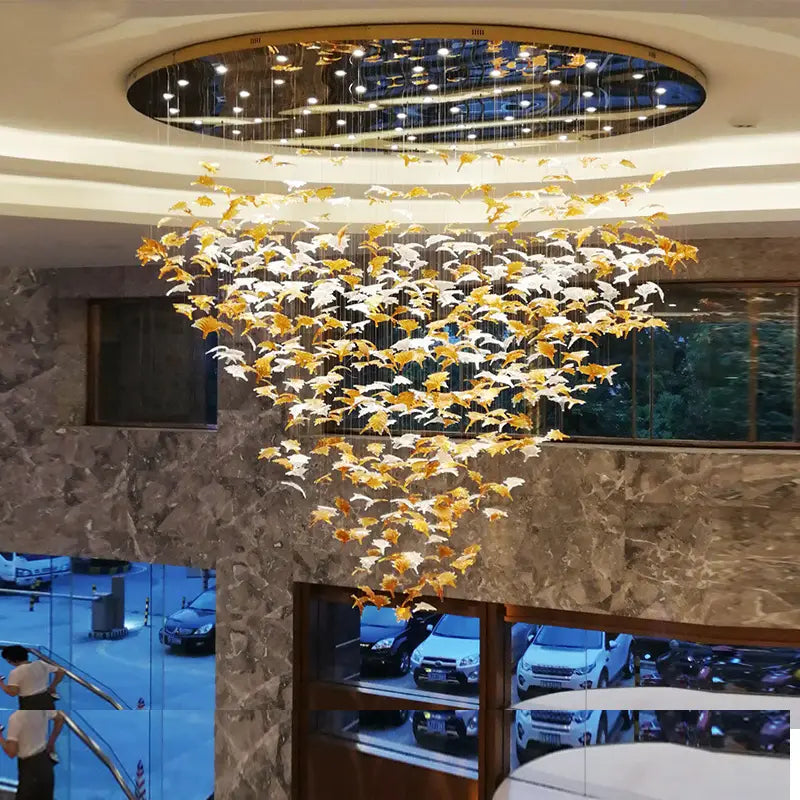 Large scale project crystal chandelier hotel chandelier