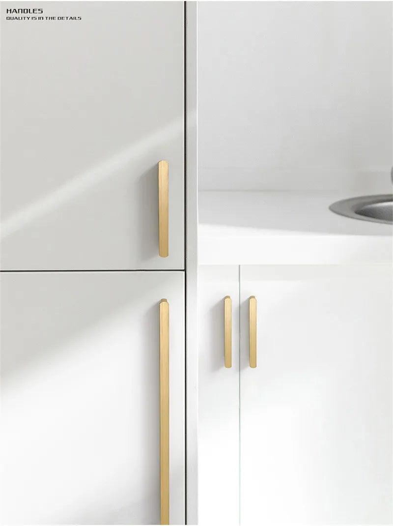 1PC Simple Gold Brushed Kitchen Cabinet Long Door Handles