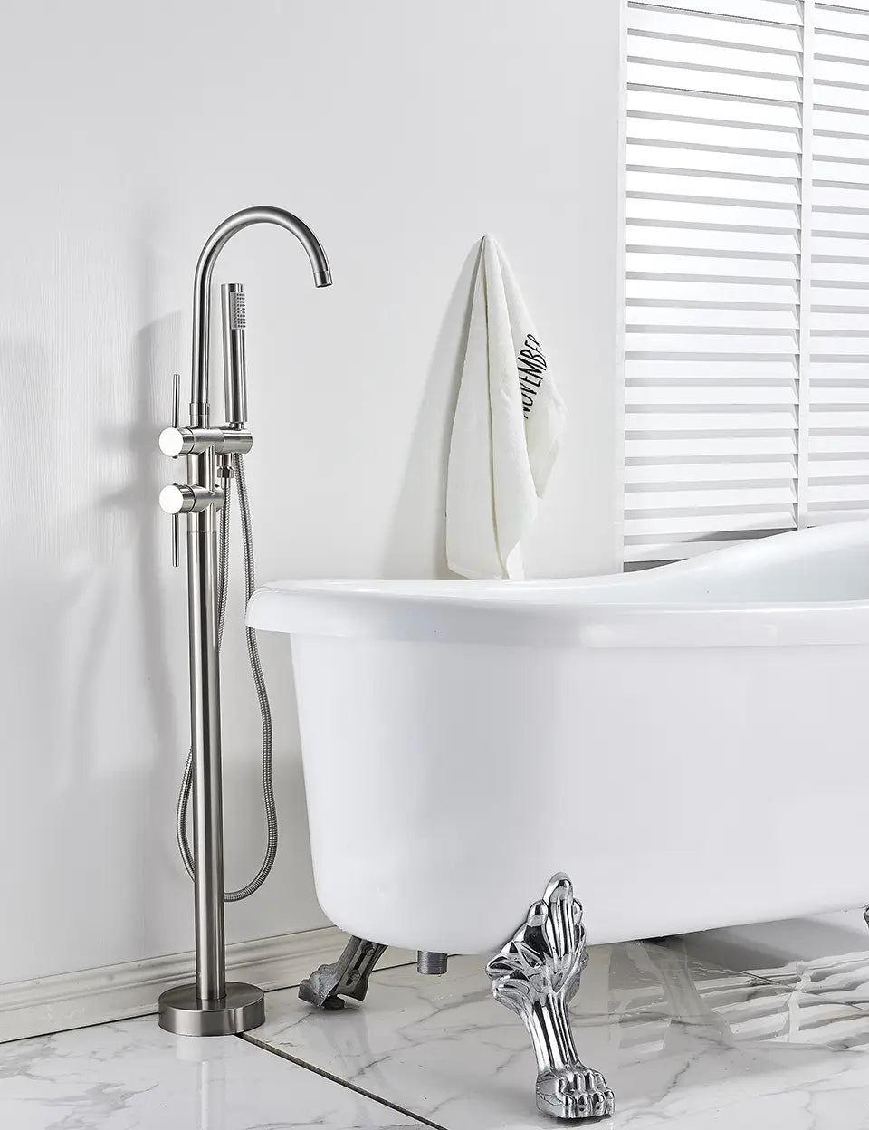 Freestanding Bathtub Faucet Set Floor Standing Bath Mixer