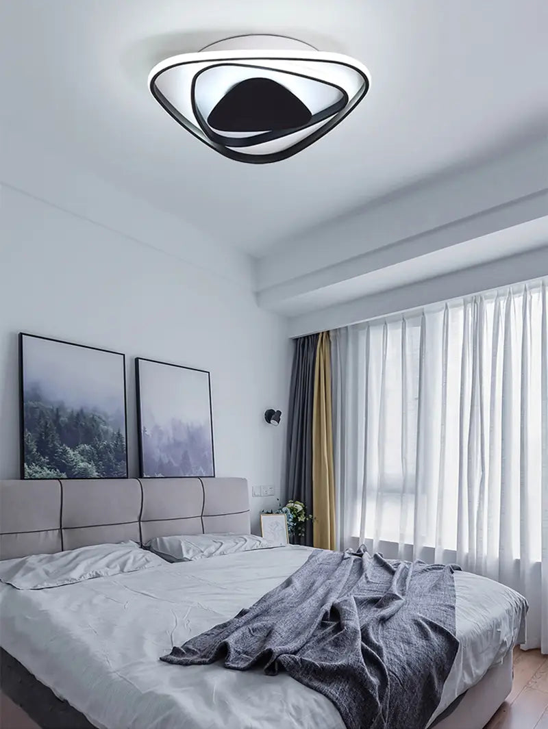 Nordic Ultra thin led ceiling light with Remote black white