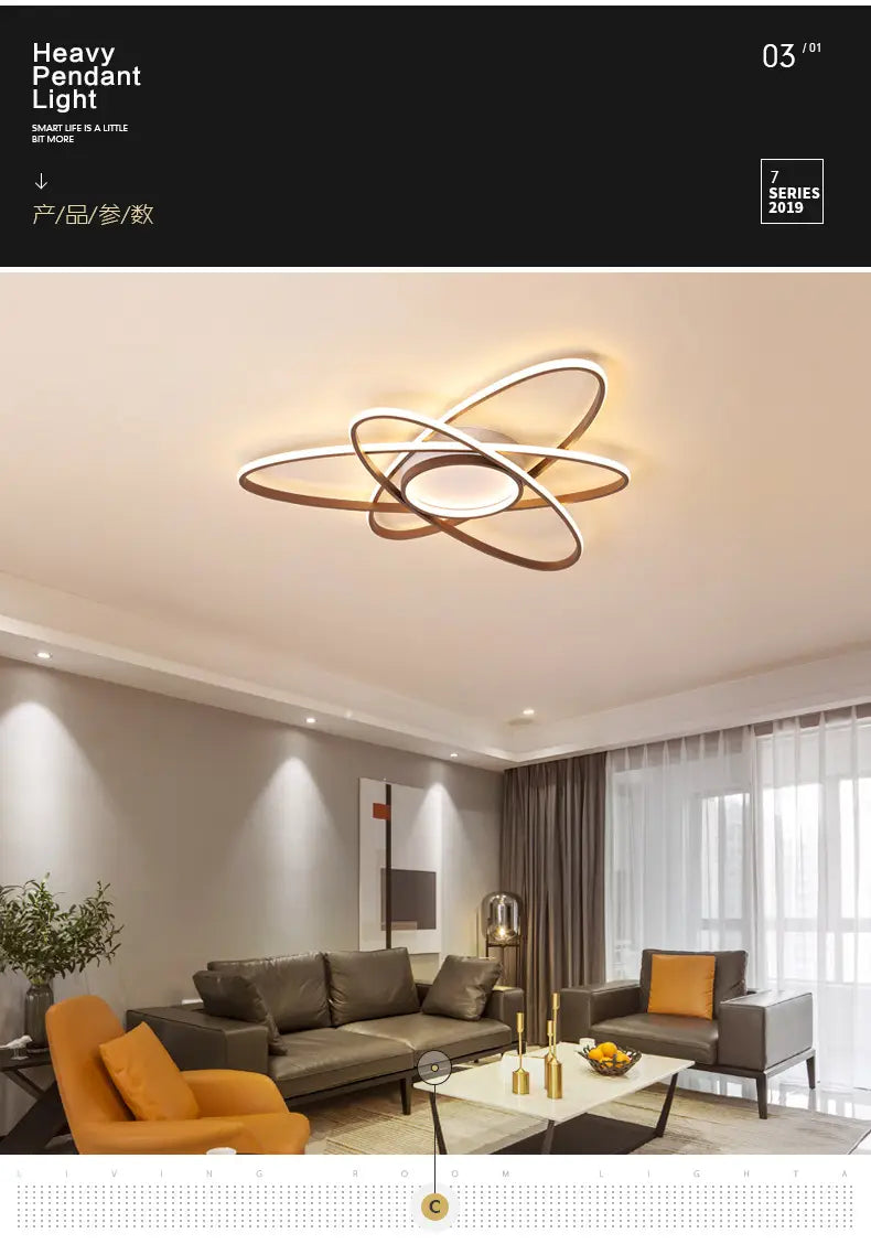 modern led chandelier for living room bedroom aluminum