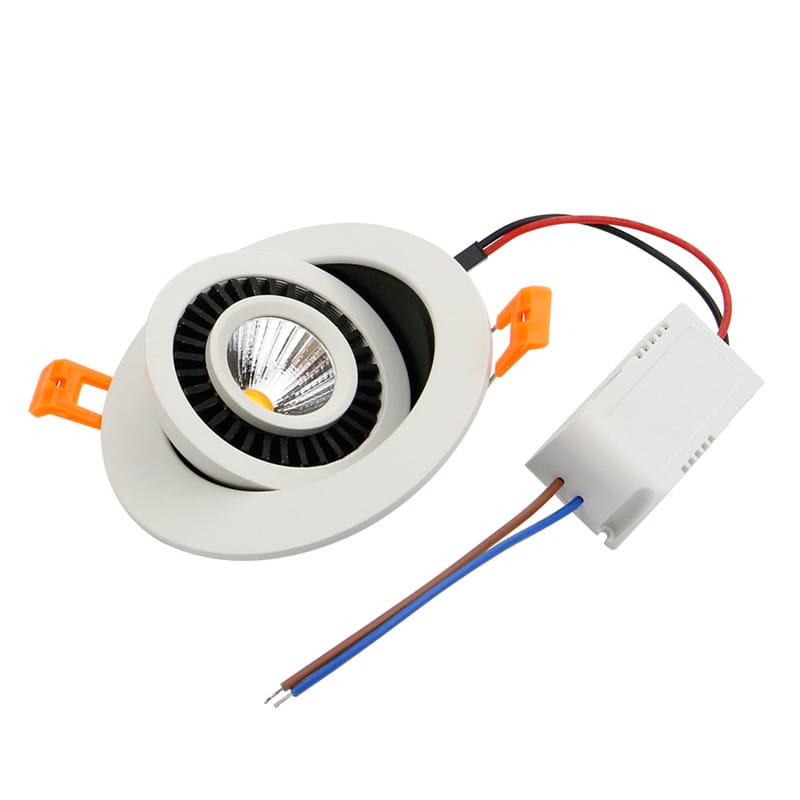 AC/DC 12V 24V 360° Rotatable Angle LED Recessed Downlight 5W