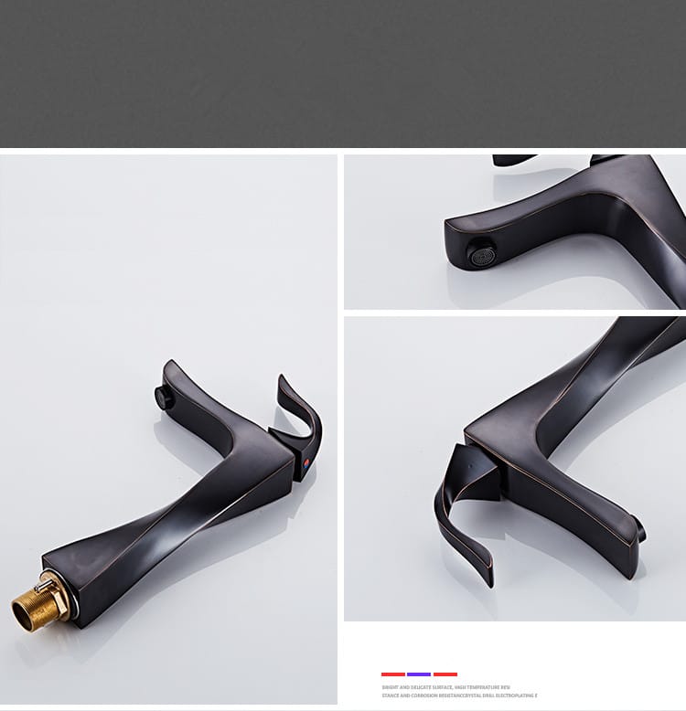 New Design Basin Faucet Black And Chrome Bathroom Sink