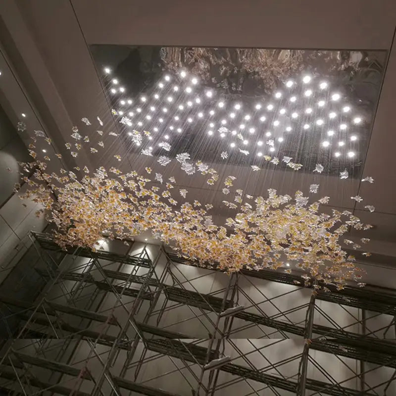 Large scale project crystal chandelier hotel chandelier