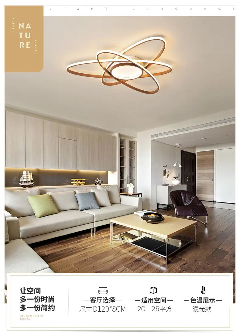 modern led chandelier for living room bedroom aluminum