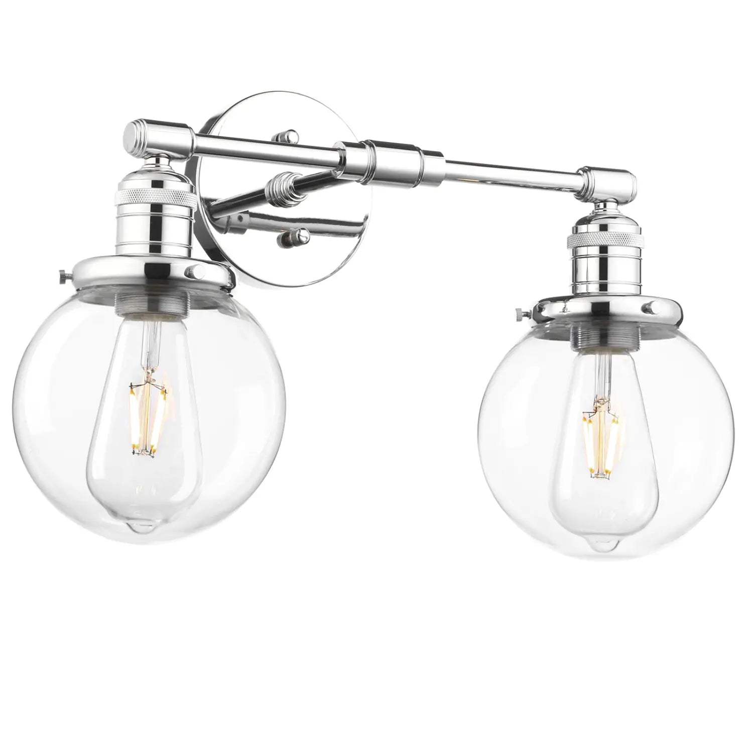 Vintage Wall Sconces with Clear Globe Glass Shade Wall Lamp