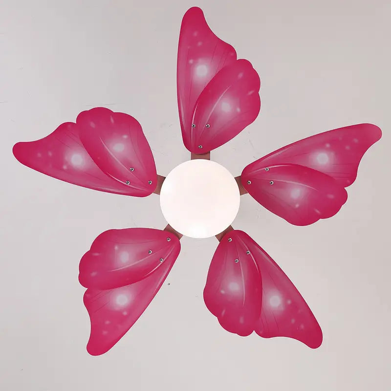 Children’s Butterfly-Themed Ceiling Fan Lamp - A Creative