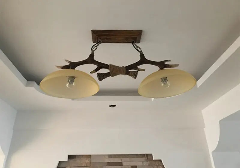 Retro Industrial style Double Antler Chandelier Creative