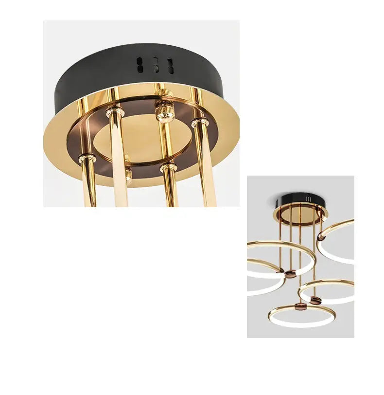 Gold Luxury Circle ceiling light pendant light: