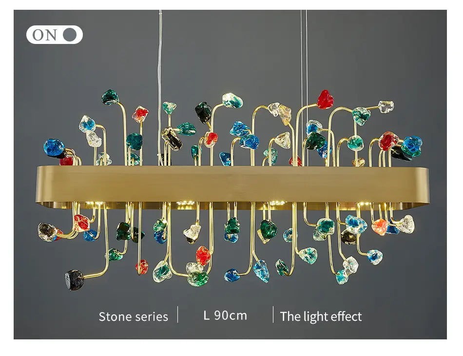 Colour Crystal Led Chandeliers For Living Room Indoor