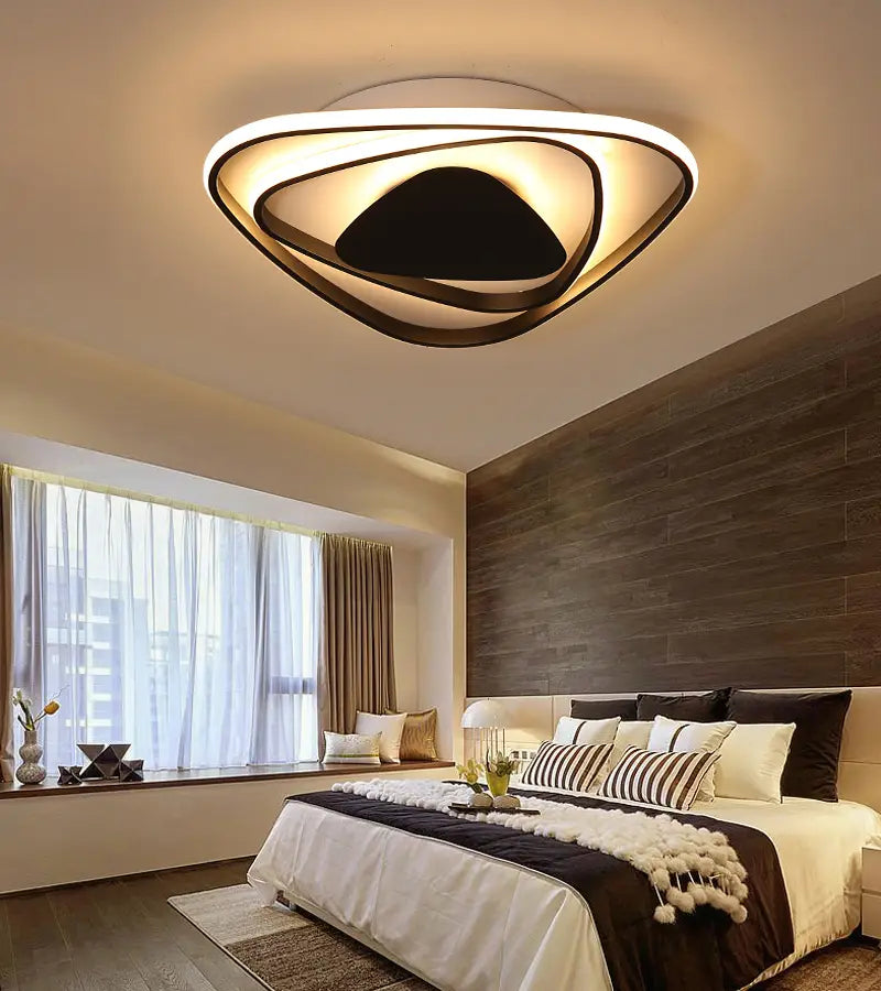 Nordic Ultra thin led ceiling light with Remote black white