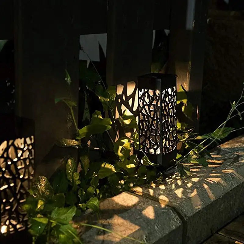 Solar Garden Light Waterproof Hollowing Out Patio Pathway