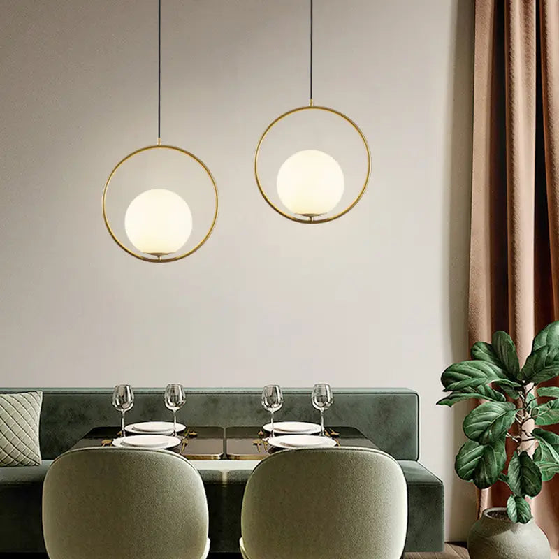 Nordic Glass Ball LED Pendant Lights - Elegance and Warmth