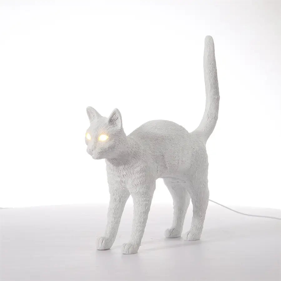 Nordic Resin Cat Table Lamps - Bedside Desk Lamp with LED