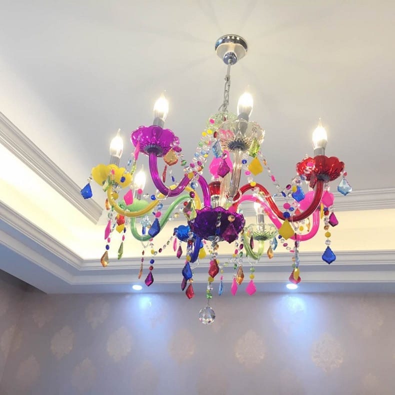 Elegant LED Glass Chandelier - Exquisite Ceiling-Mounted