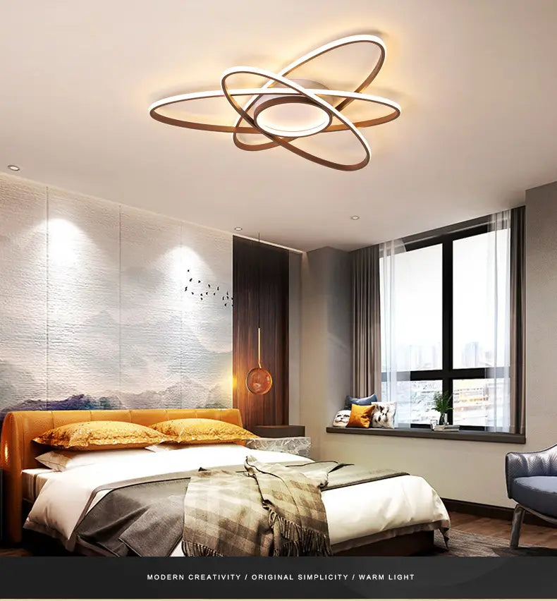 modern led chandelier for living room bedroom aluminum