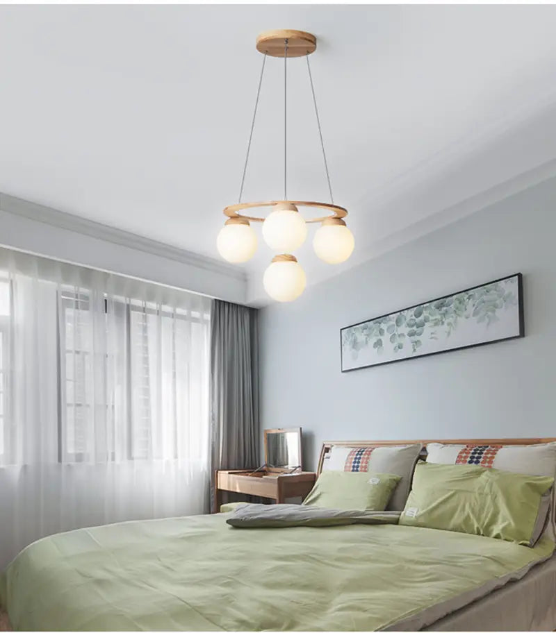 Versatile Multi-Head LED Round Glass Ball Pendant Lighting