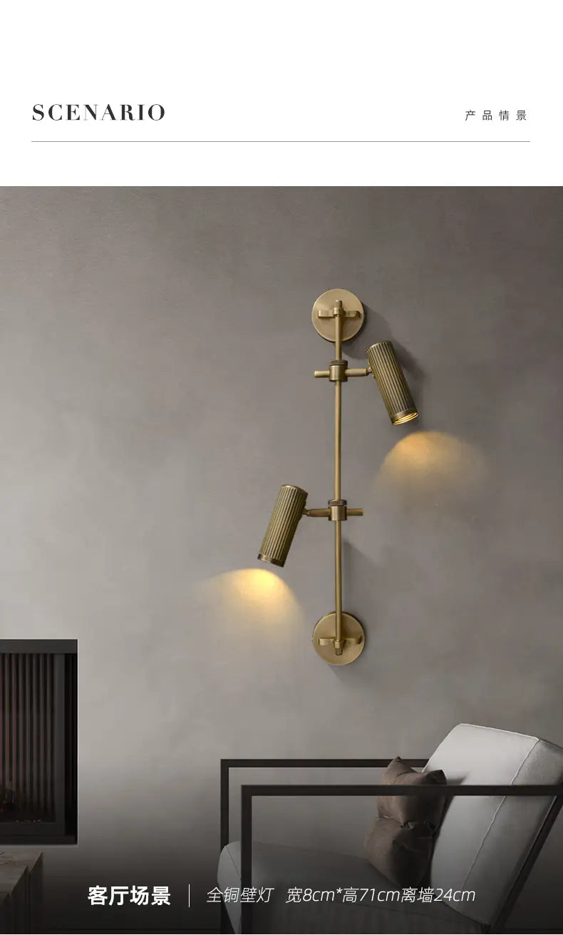 Designer Retro Vintage Copper Wall Lamp Industrial