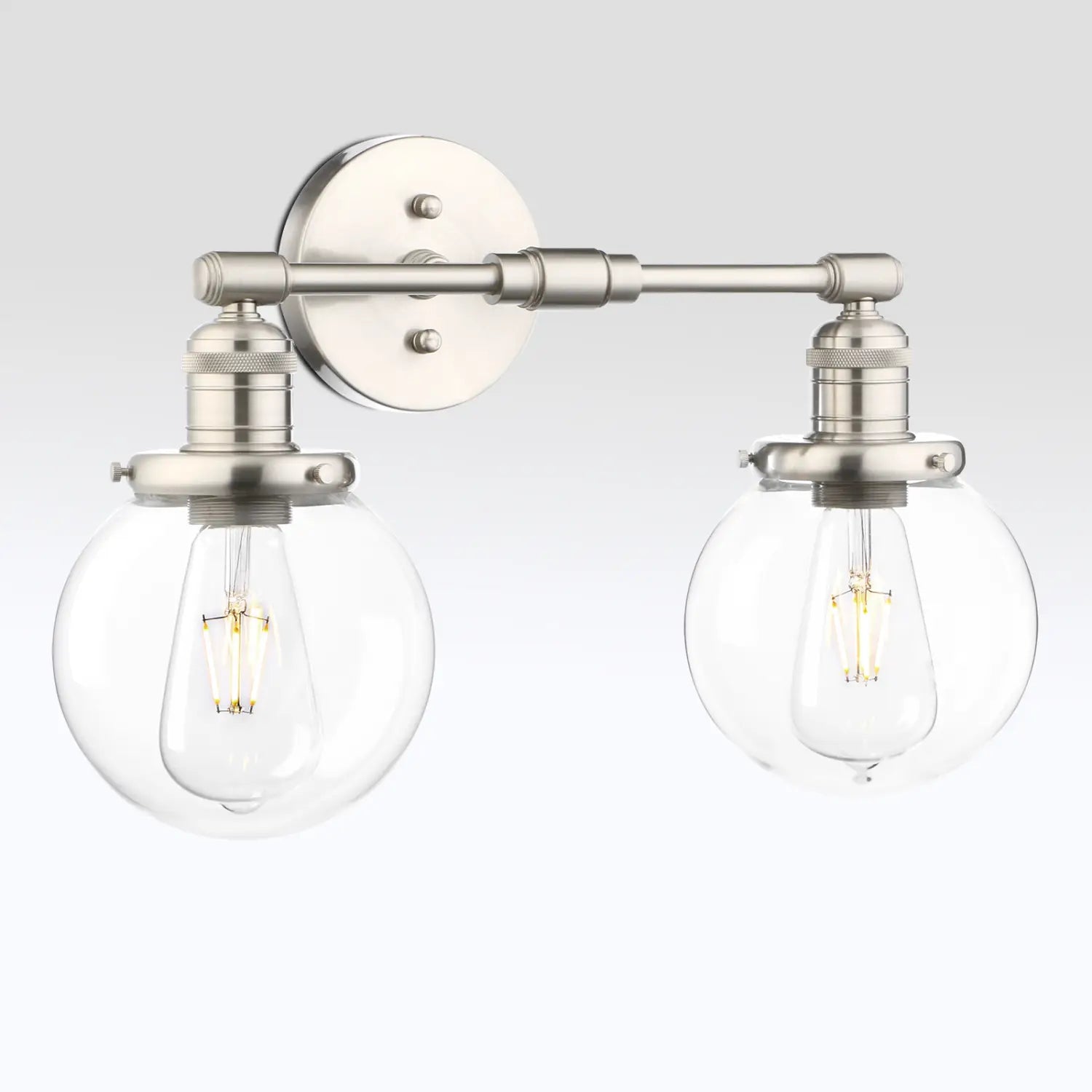 Vintage Wall Sconces with Clear Globe Glass Shade Wall Lamp