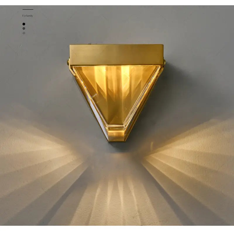 Post-modern minimalist crystal lamp bedside wall lamp luxury