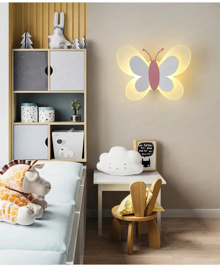 Butterfly girl room lamp creative cartoon children