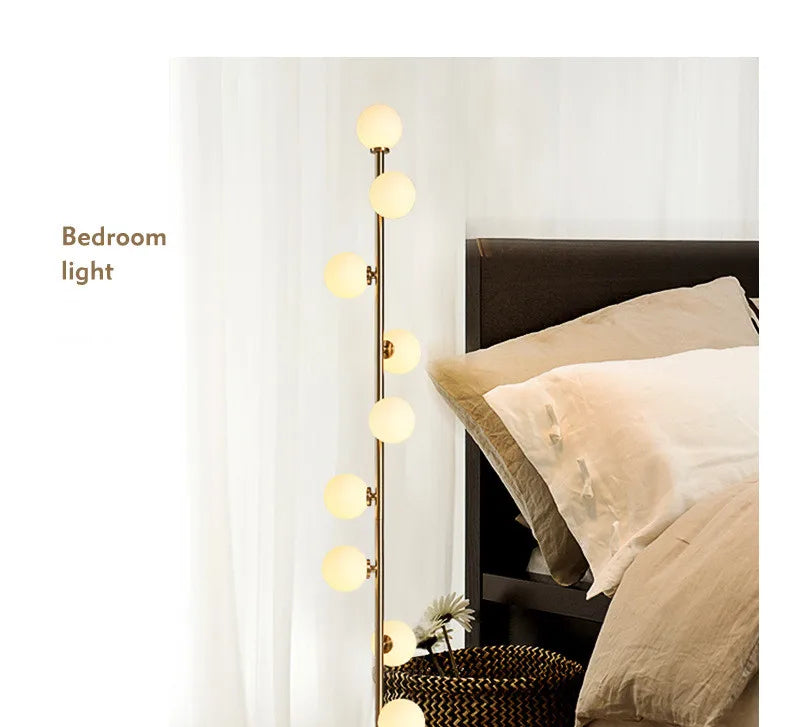 Modern Led Floor Lamp Glass Ball Gold Floor Lamps For Living