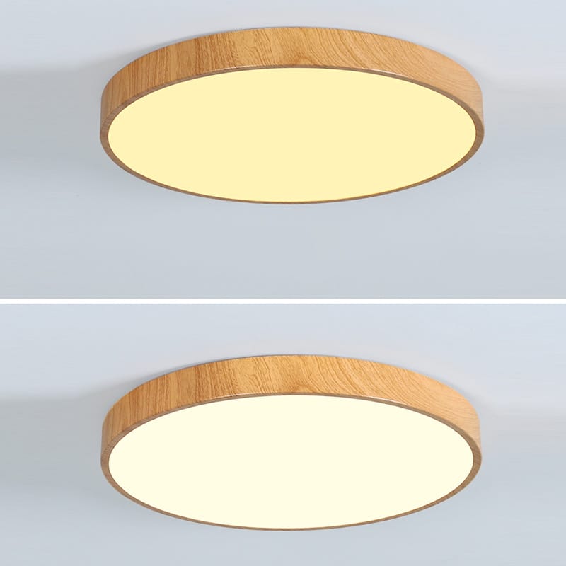 Ultra-thin wood grain LED Ceiling Light Modern Lamp Living